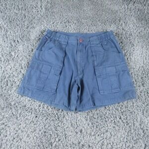 Hook & Tackle Cargo Shorts Mens 40 Blue Elastic Waist Cotton Outdoor 32x5*